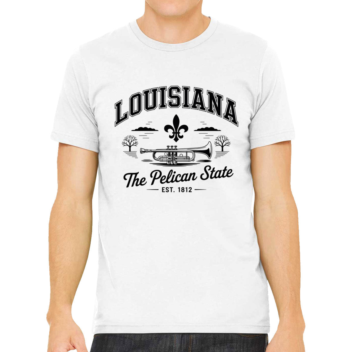 Louisiana Cityscape Illustration The Pelican State Men's T-shirt
