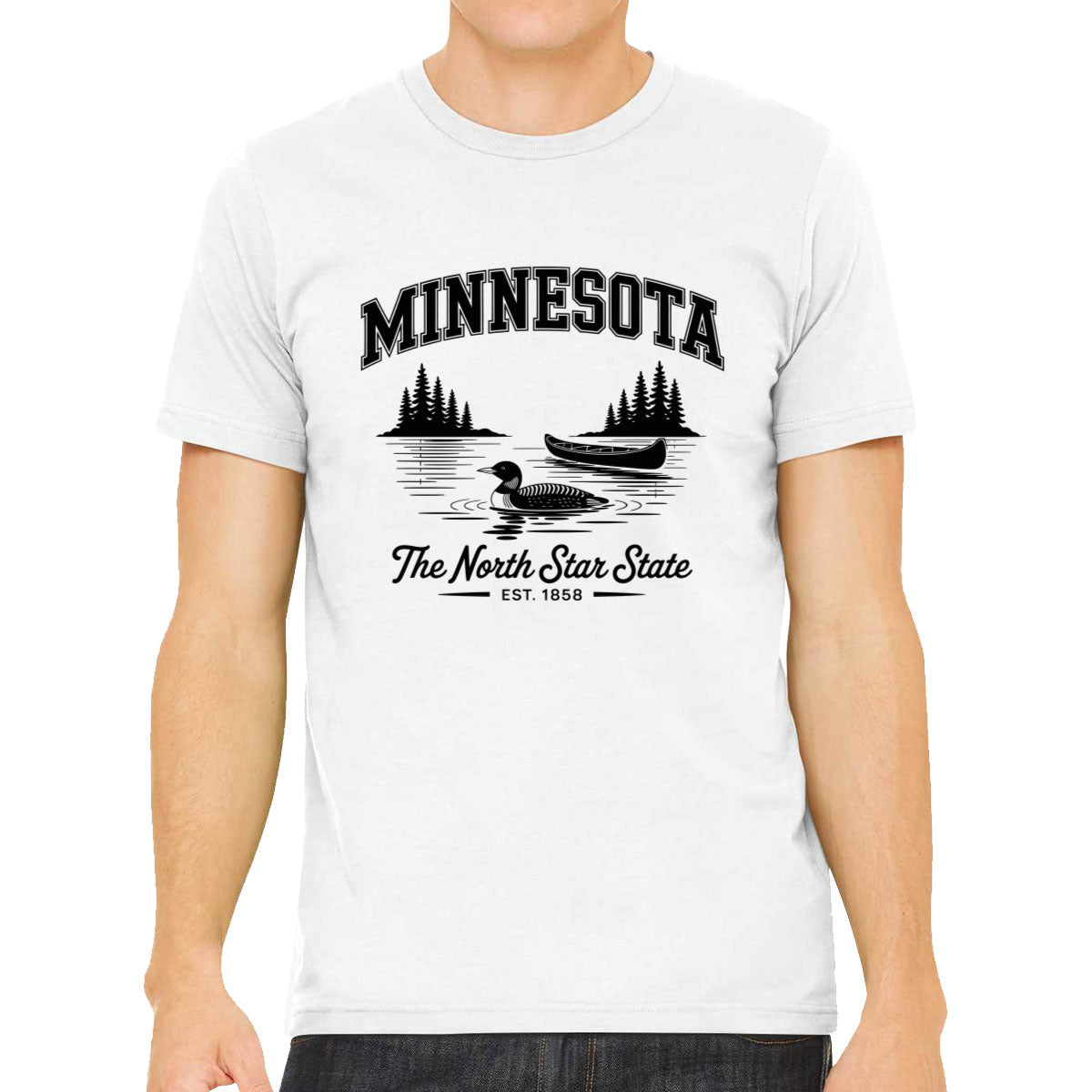 Minnesota Cityscape Illustration The North Star State Men's T-shirt