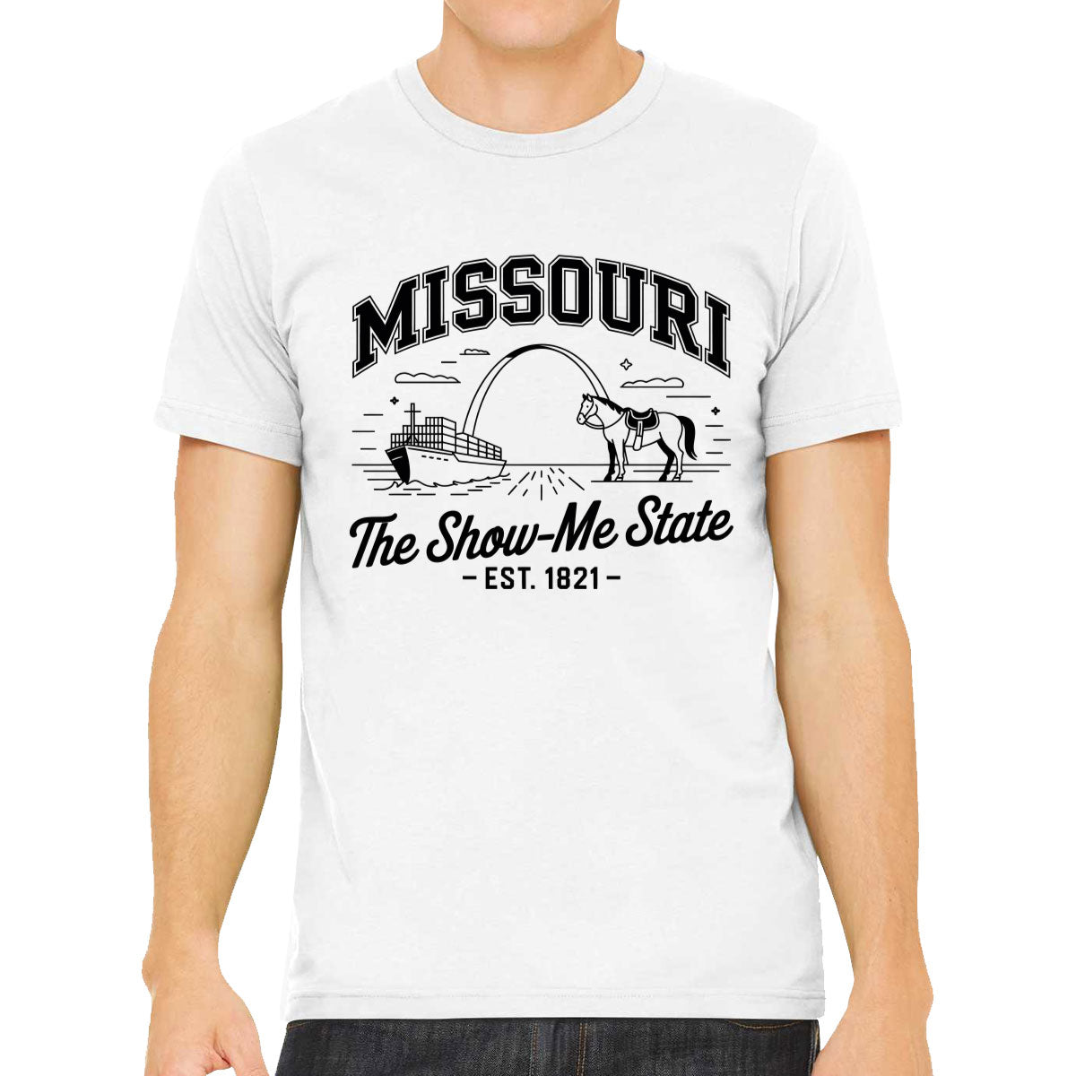 Missouri Cityscape Illustration The Show Me State Men's T-shirt