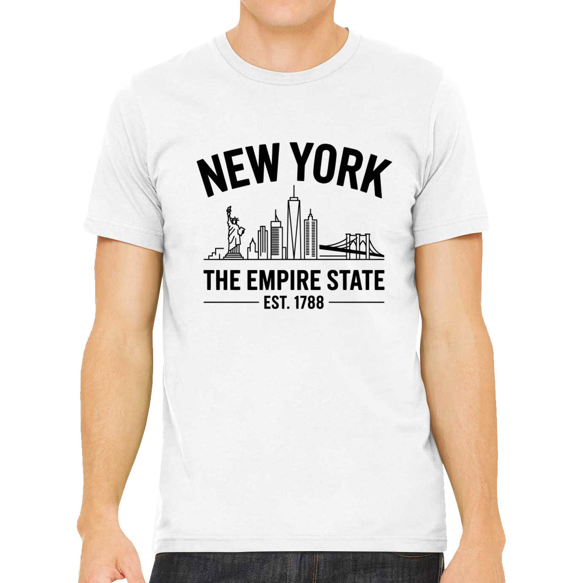 New York Cityscape Illustration The Empire State Men's T-shirt