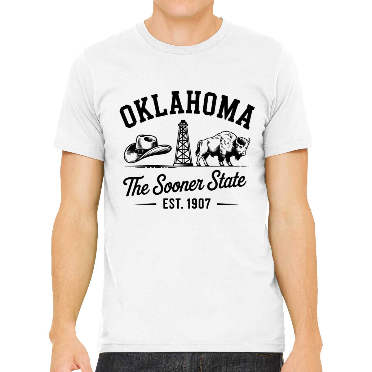 Oklahoma Cityscape Illustration The Sooner State Men's T-shirt