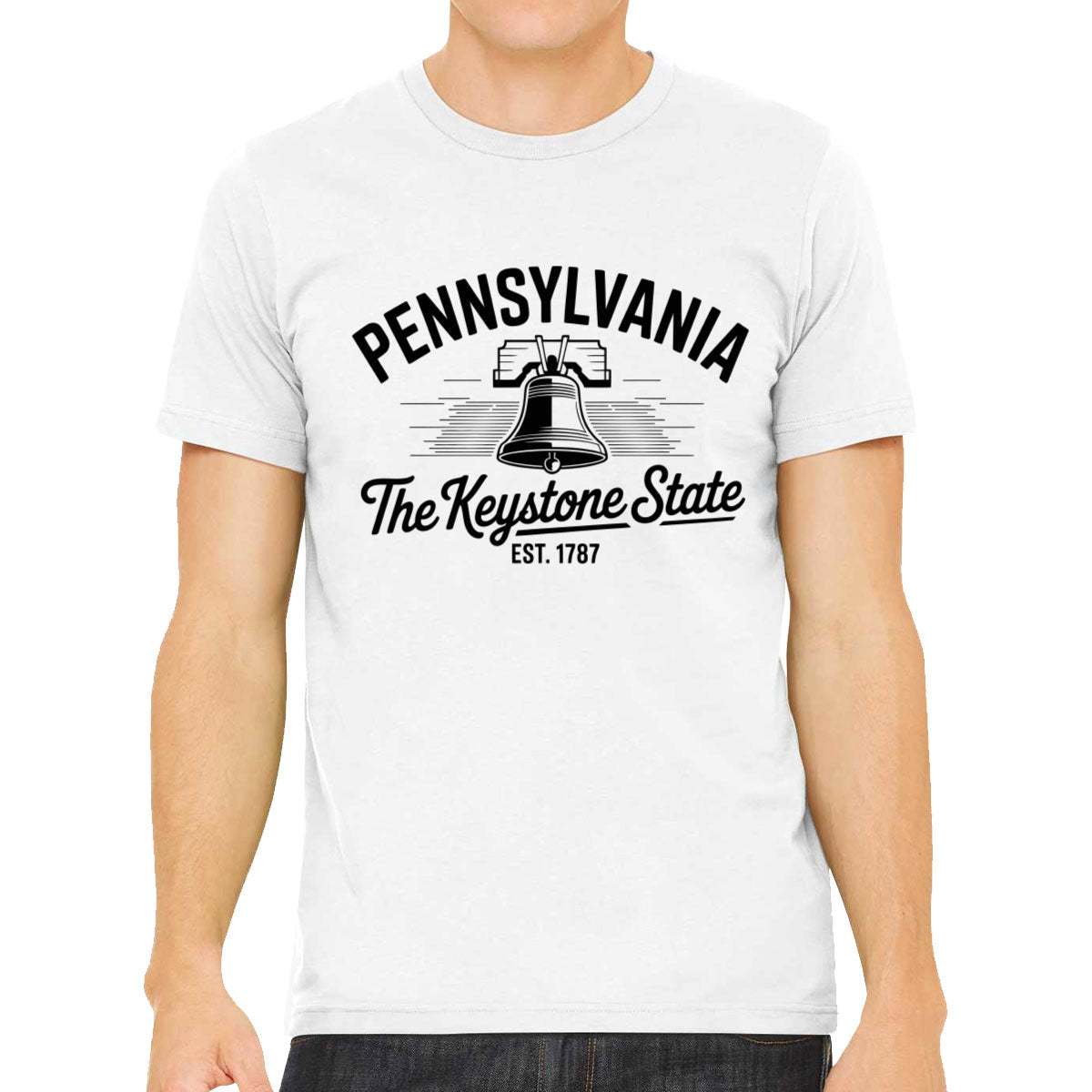 Pennsylvania Cityscape Illustration The Keystone State Men's T-shirt