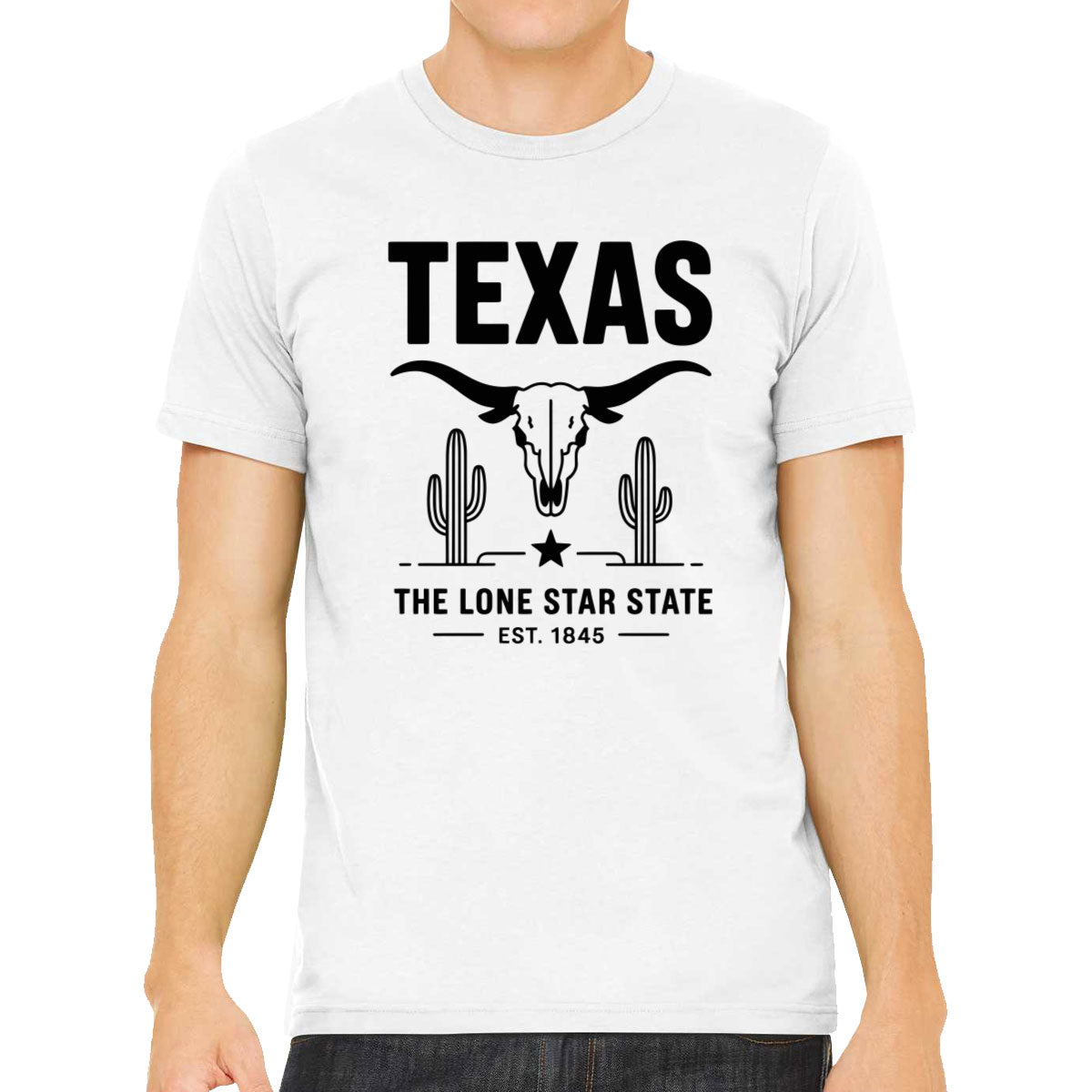 Texas Cityscape Illustration The Lone Star State Men's T-shirt