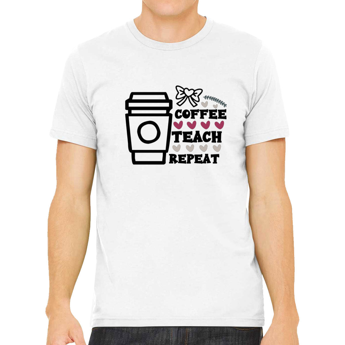 Coffee Teach Repeat Teacher Men's T-shirt