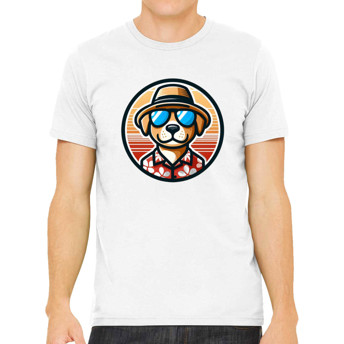 Cool Dog With Hat And Sunglasses Men's T-shirt