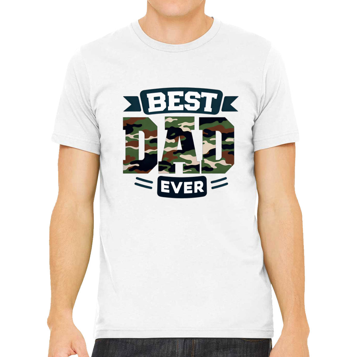 Best Dad Ever Camo Hunting Father's Day Men's T-shirt