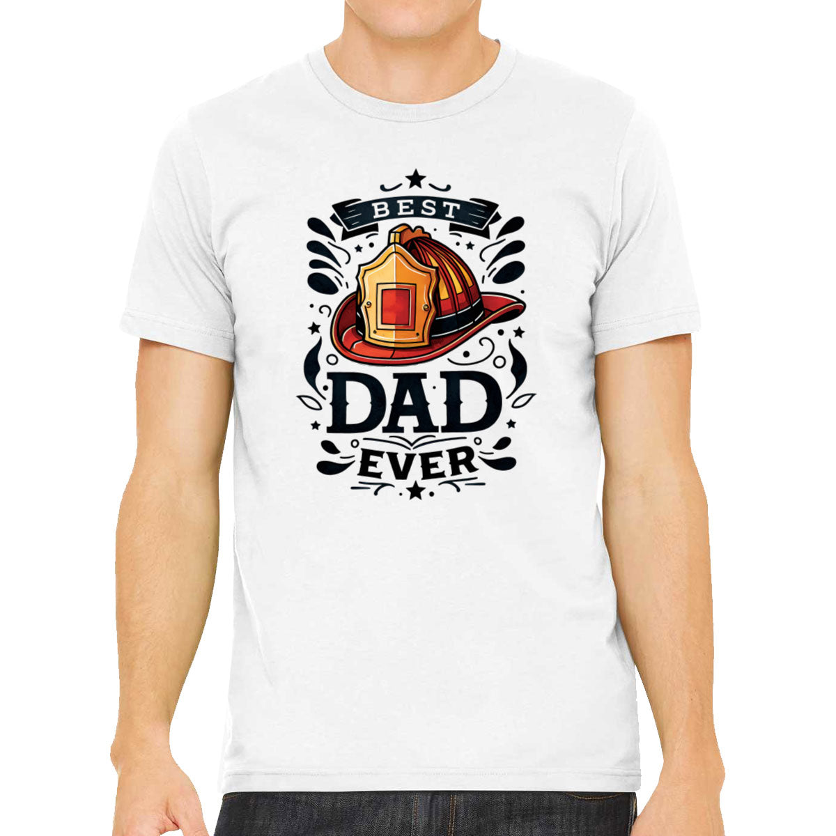 Best Dad Ever Firefighter Fireman Father's Day Men's T-shirt