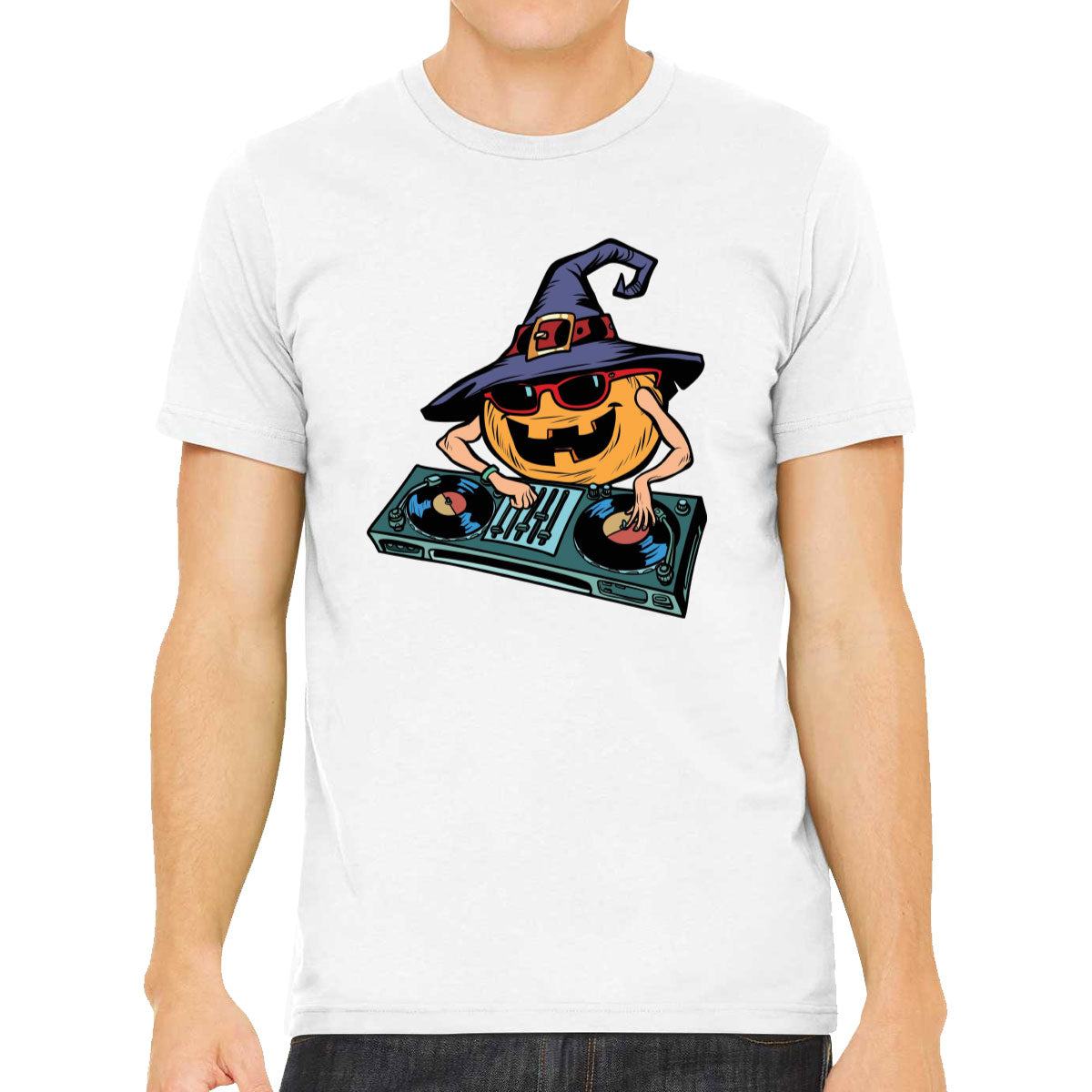 DJ Pumpkin Halloween Men's T-shirt