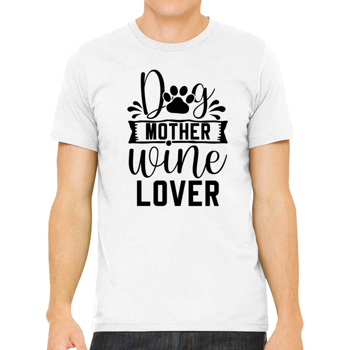 Dog Mother Wine Lover Men's T-shirt