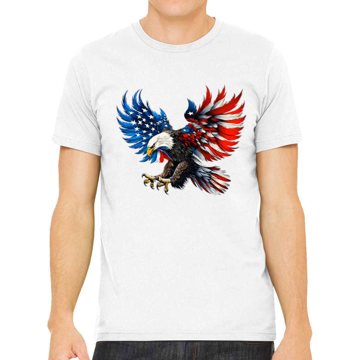 American Eagle Flag Independence Day Patriotic Men's T-shirt