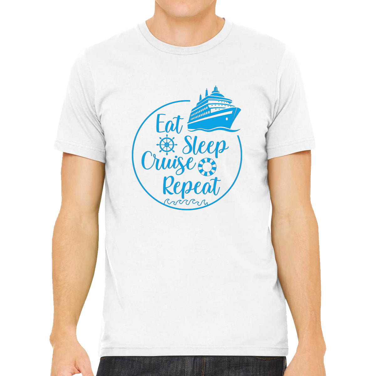 Eat Sleep Cruise Repeat Men's T-shirt