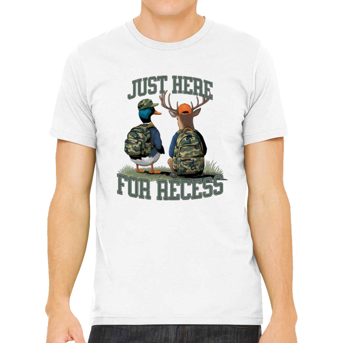 Just Here For Recess Duck And Deer Hunting Men's T-shirt