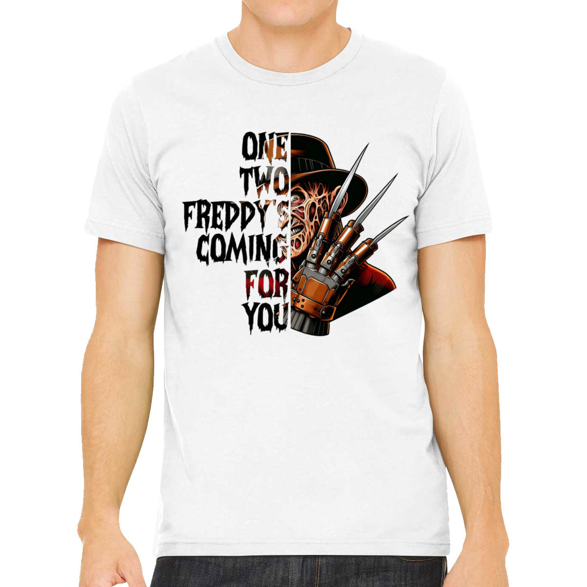 One Two Freddy's Coming For You Halloween Men's T-shirt