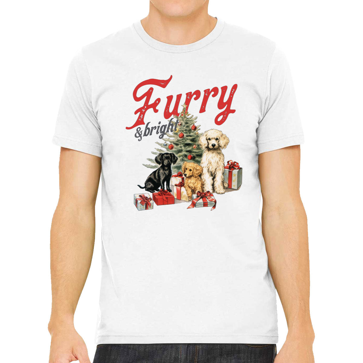 Furry And Bright Christmas Men's T-shirt