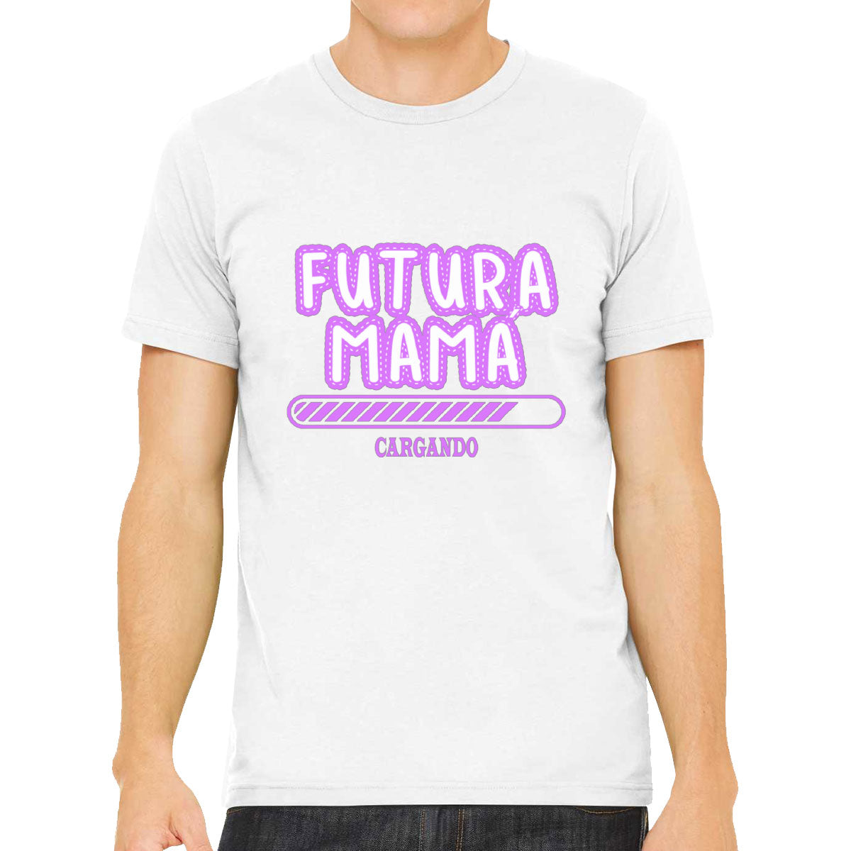 Futura Mamá Cargando Spanish Pregnancy Announcement Men's T-shirt