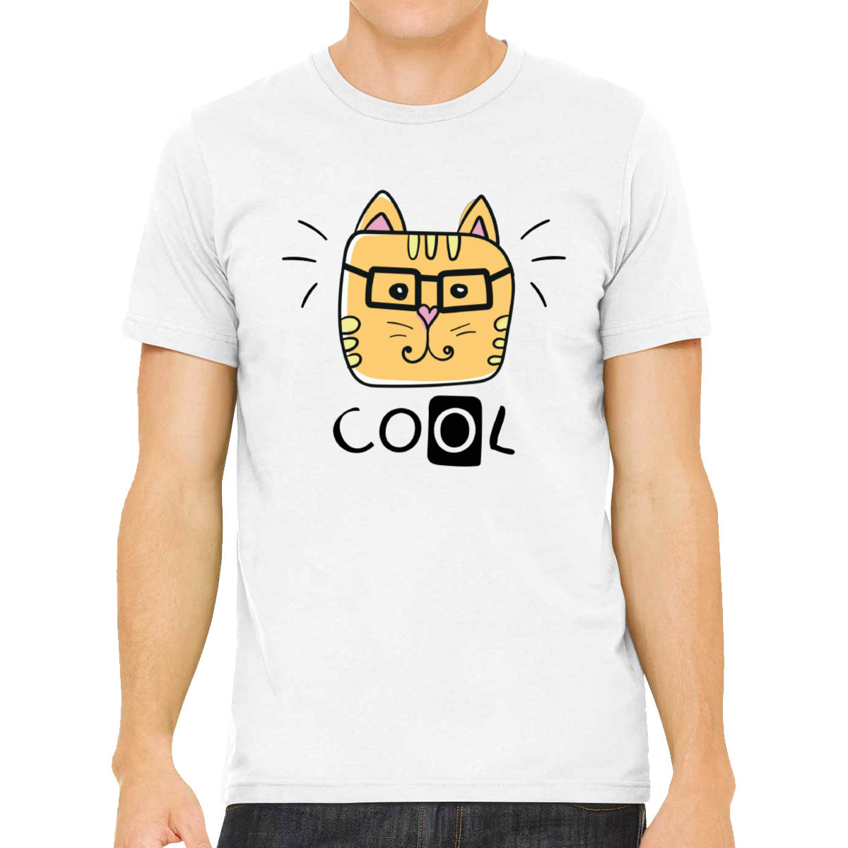 Handdrawing Cool Cat Men's T-shirt