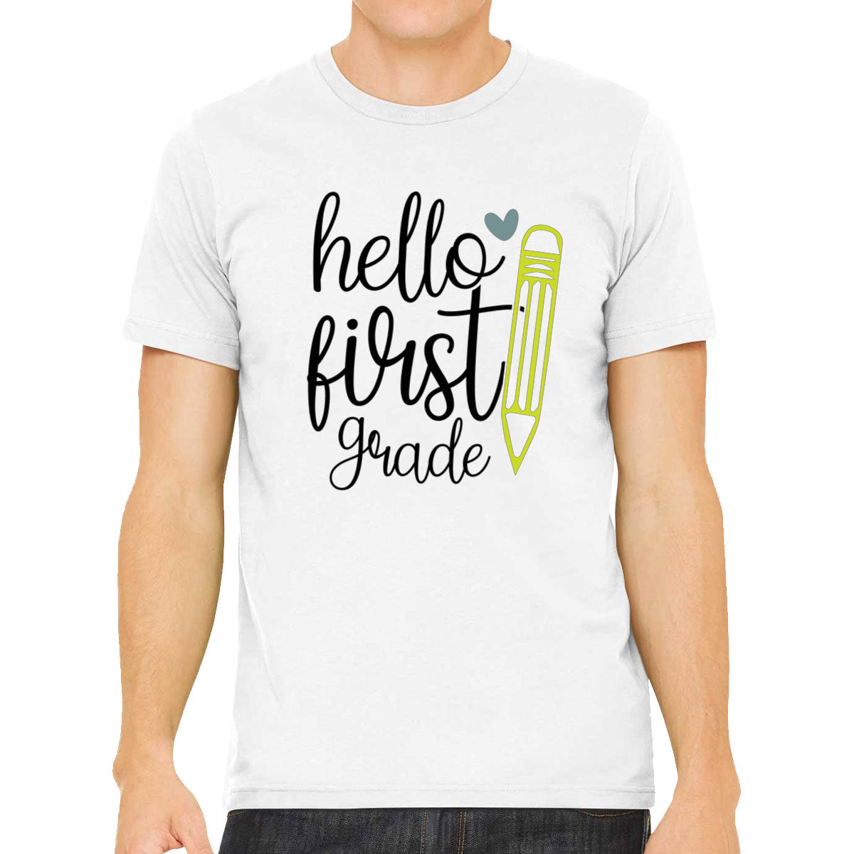 Hello First Grade Teacher Men's T-shirt