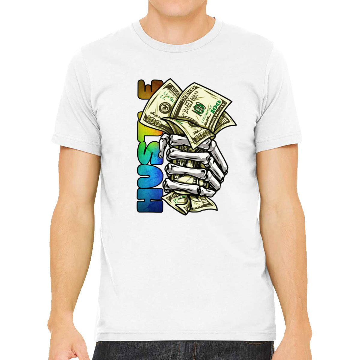 Hustle Hand Holding Money Men's T-shirt