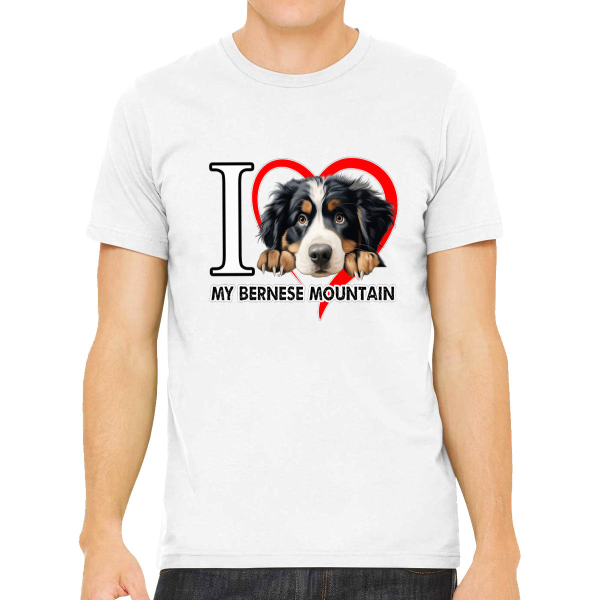 I Love My Bernese Mountain Dog Men's T-shirt