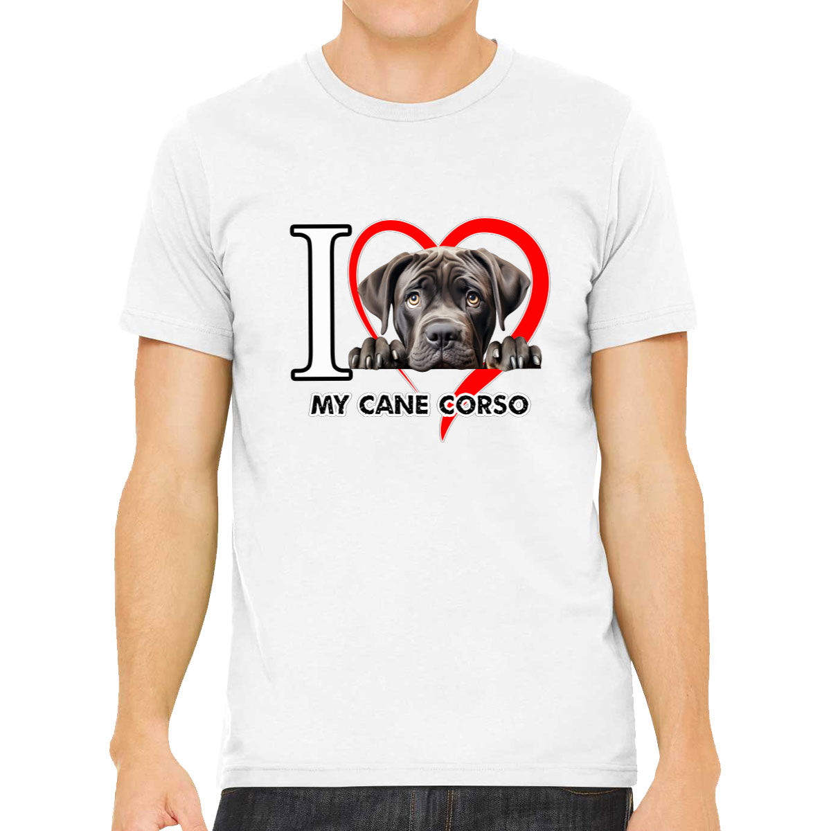 I Love My Cane Corso Dog Men's T-shirt