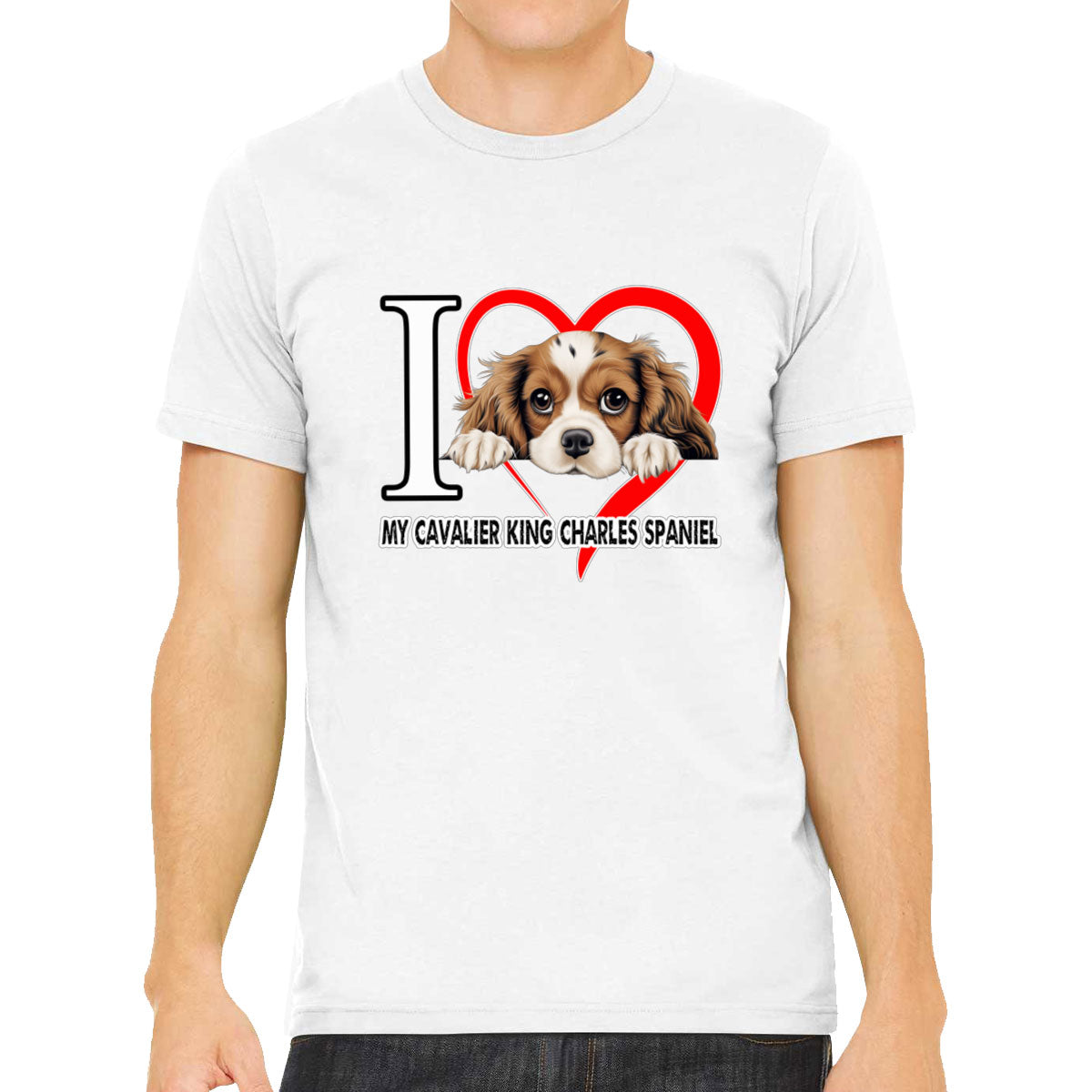 I Love My Cavalier King Charles Spaniel Dog Men's T-shirt