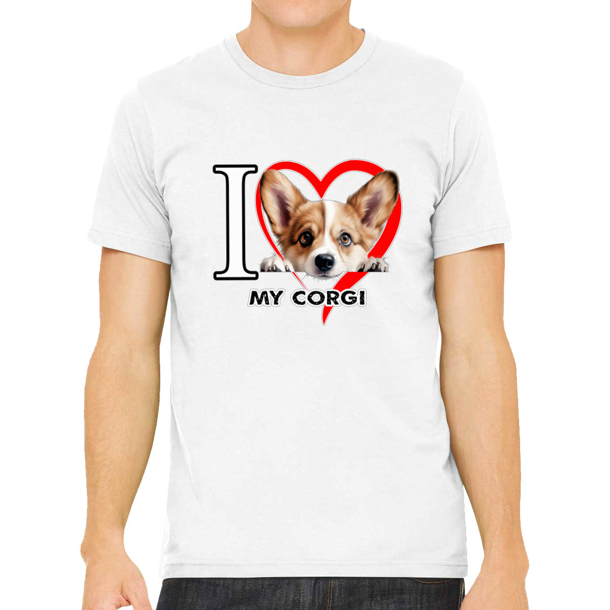 I Love My Corgi Dog Men's T-shirt