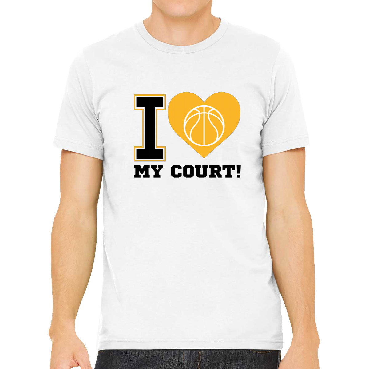 I Love My Court Basketball Men's T-shirt