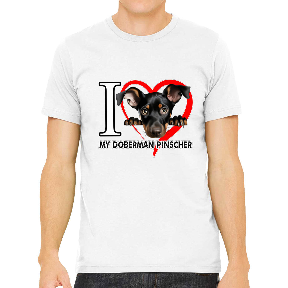 I Love My Miniature Pinscher Dog Men's T-shirt