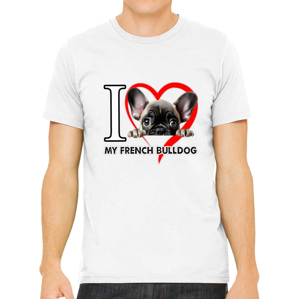 I Love My French Bulldog Dog Men's T-shirt