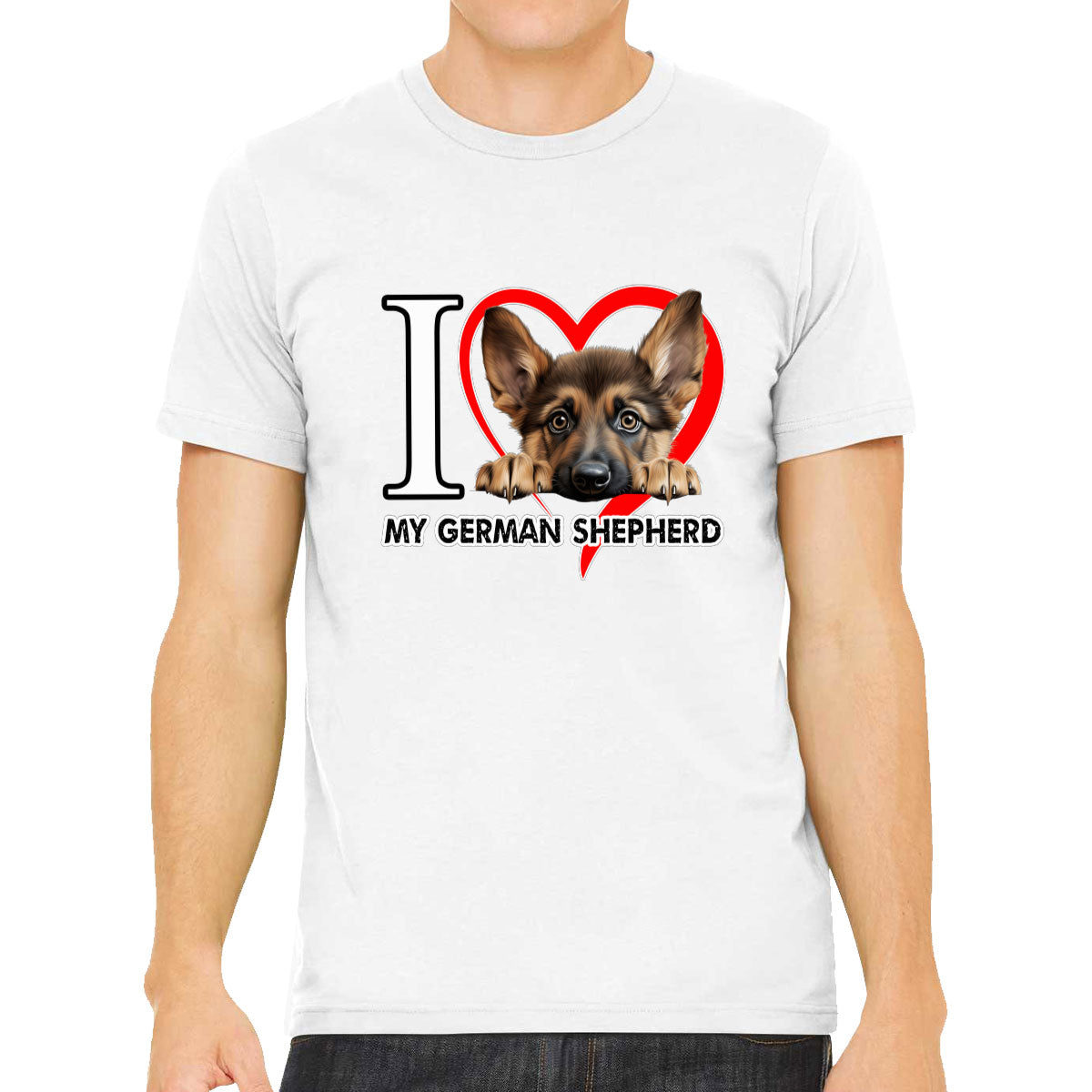 I Love My German Shepherd Dog Men's T-shirt