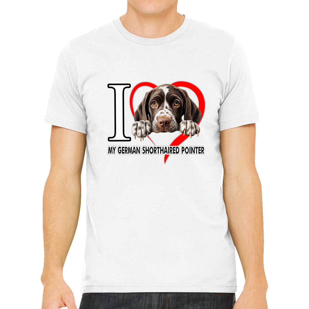 I Love My German Shorthaired Pointer Dog Men's T-shirt