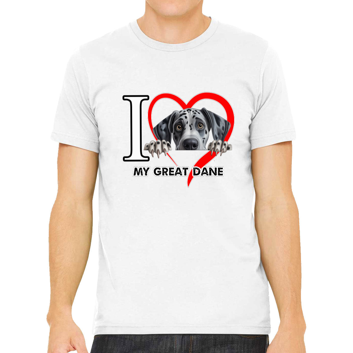 I Love My Great Dane Dog Men's T-shirt