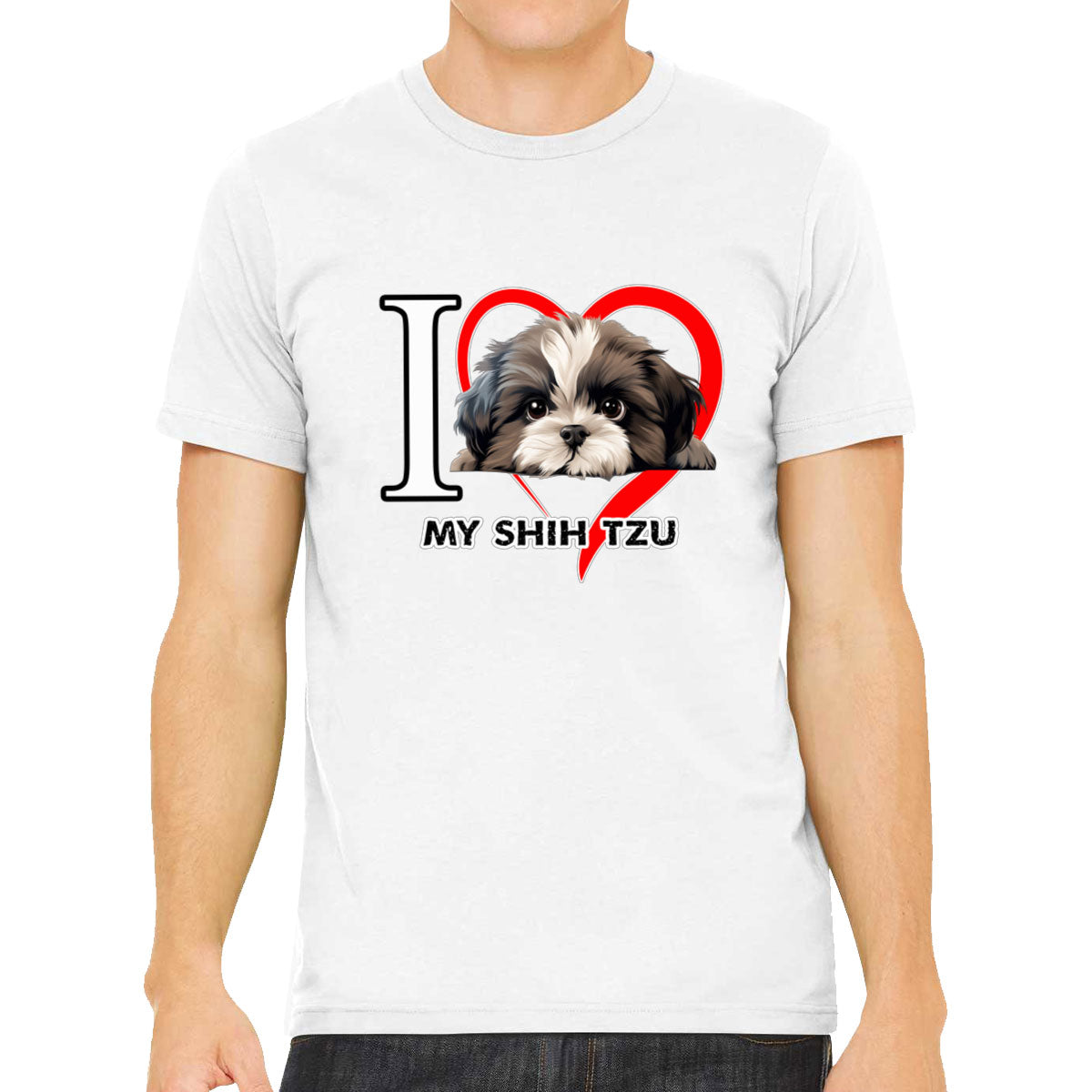 I Love My Shihtzu Dog Men's T-shirt