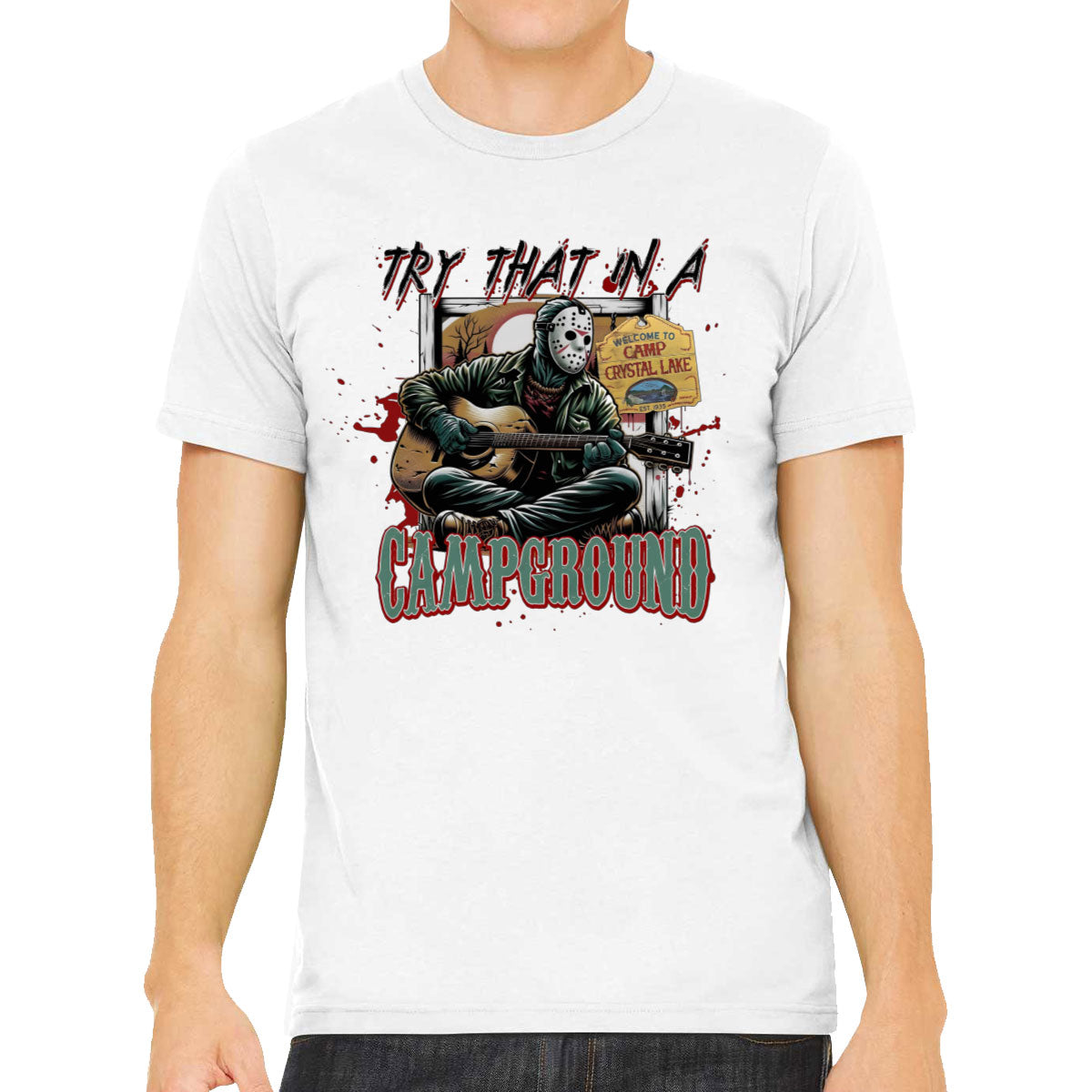 Try That In A Campground Jason Halloween Men's T-shirt