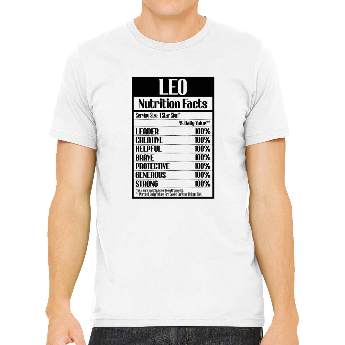 Leo Zodiac Nutrition Facts Men's T-shirt