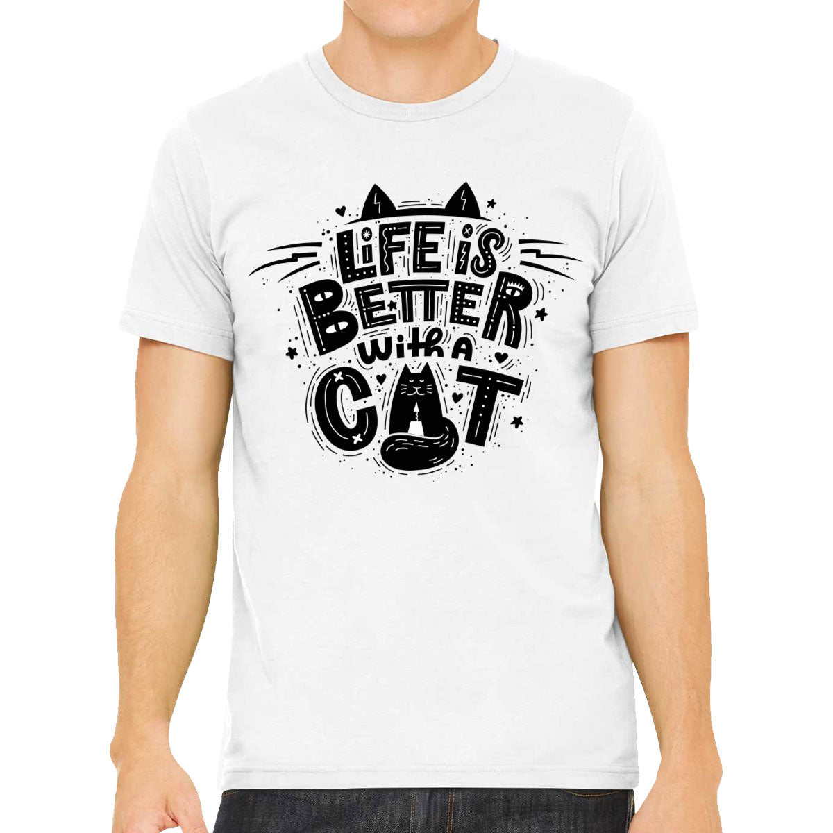 Life Is Better Wit A Cat Men's T-shirt