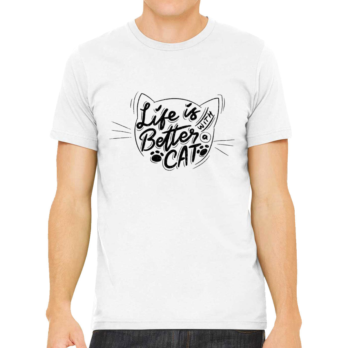 Life Is Better With Cat Men's T-shirt