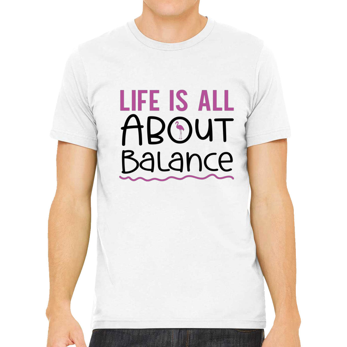 Life Is All About Balance Flamingo Men's T-shirt