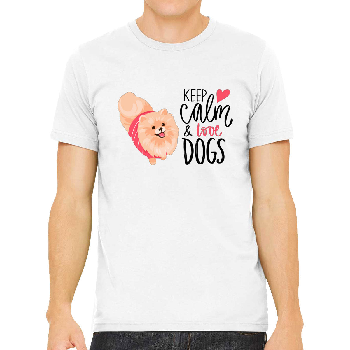 Keep Calm And Love Dogs Men's T-shirt