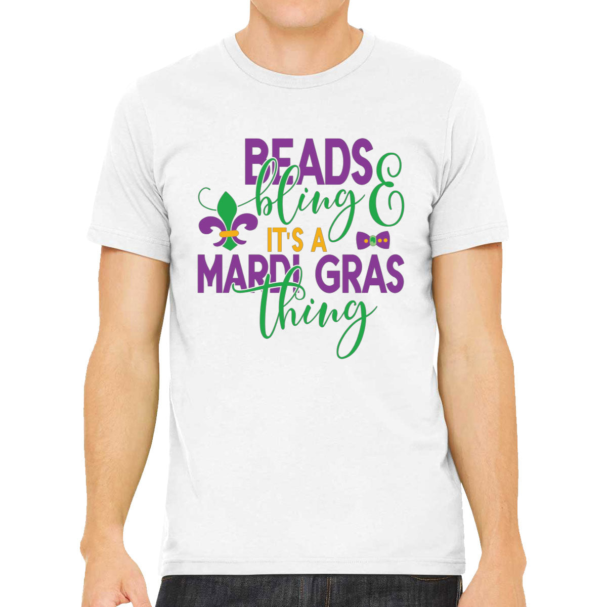 Beads And Bling It's A Mardi Gras Thing Men's T-shirt