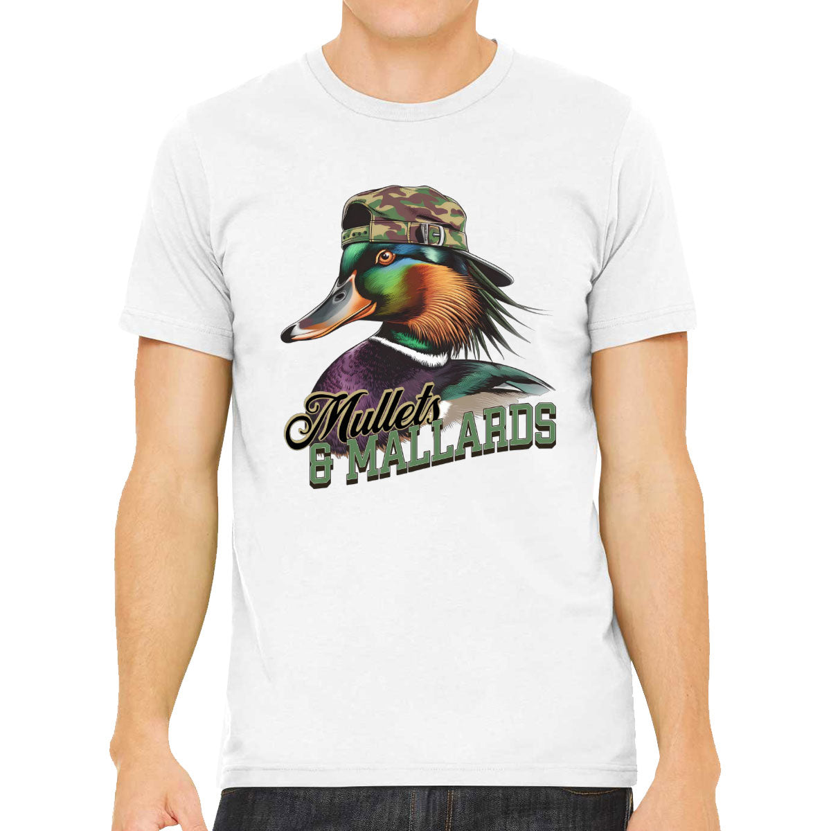 Mullets And Mallards Duck Hunting Men's T-shirt