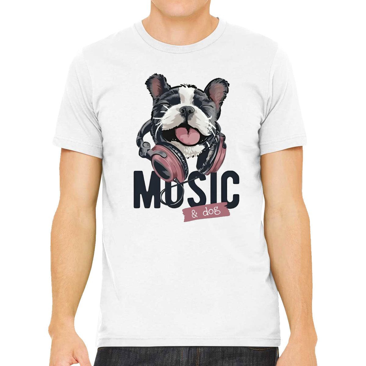 Music And Dog Men's T-shirt
