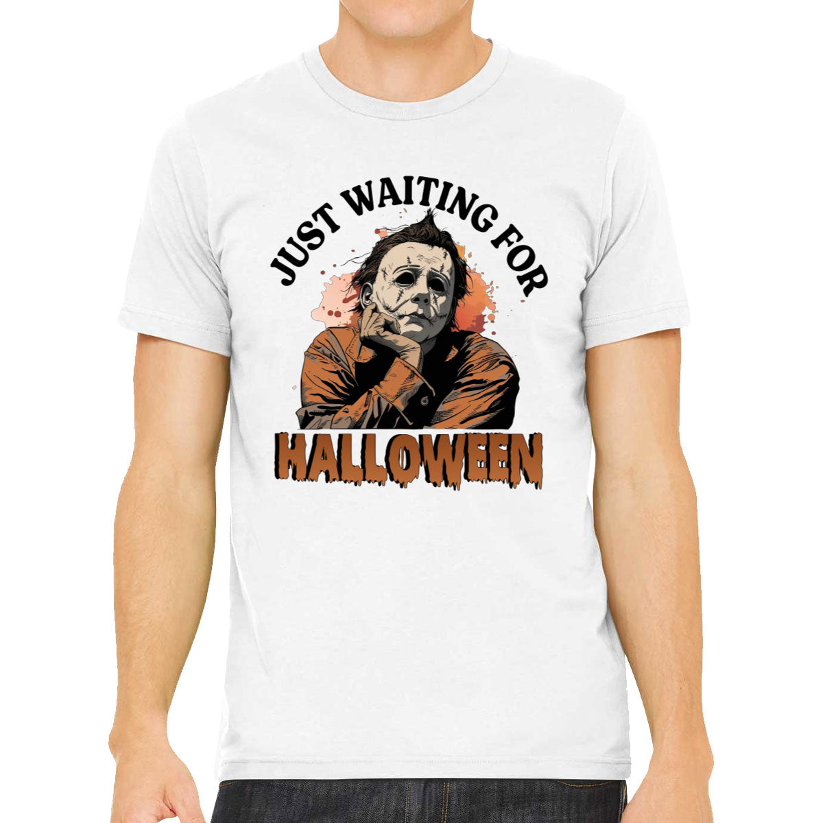Just Waiting For Halloween Myers Men's T-shirt
