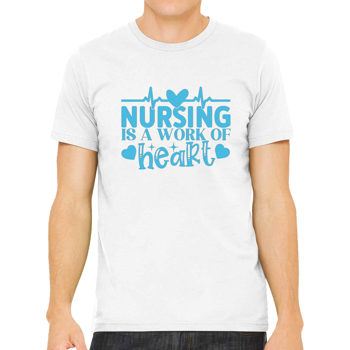 Nursing Is A Work Of Heart Nurse Men's T-shirt