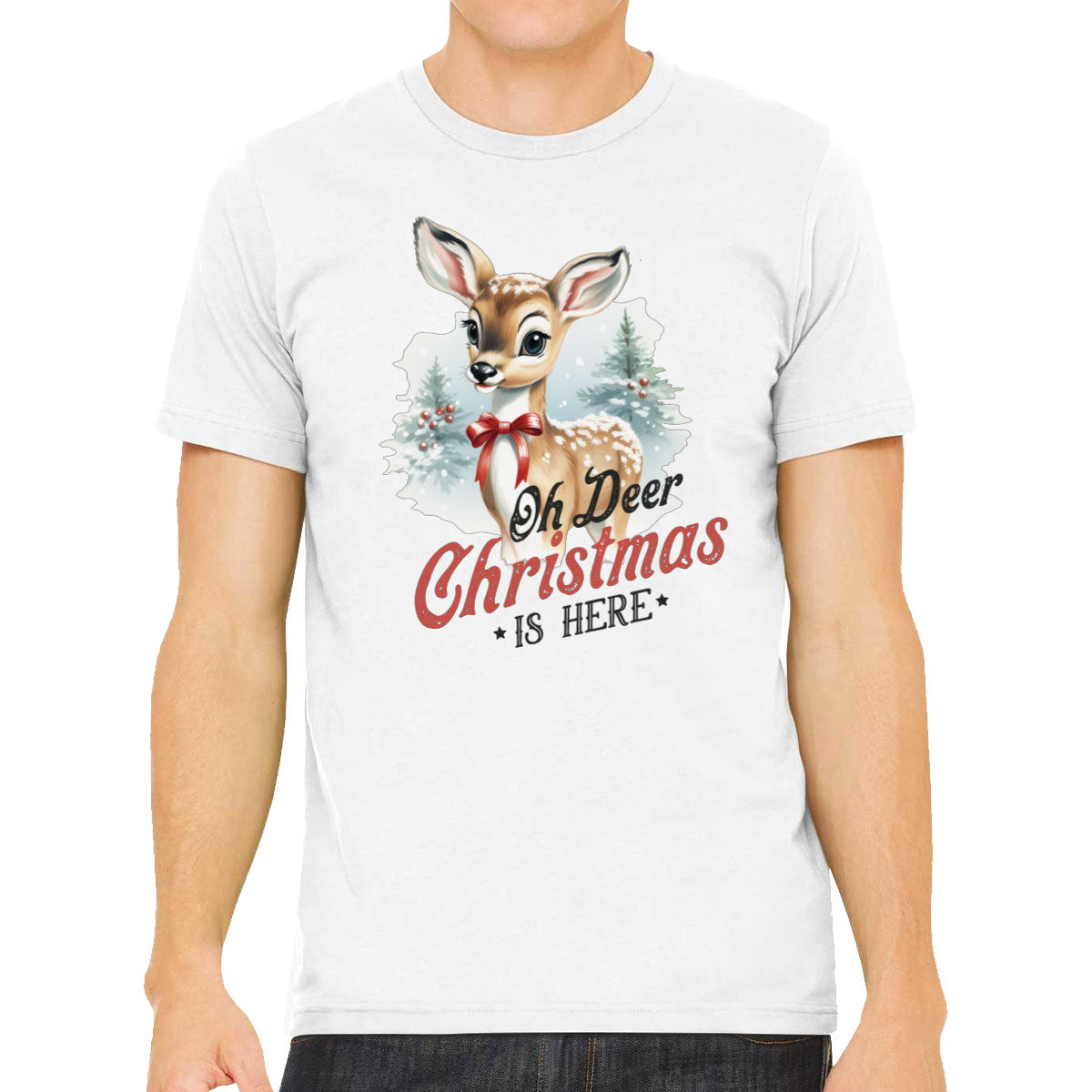 Oh Deer Christmas Here Men's T-shirt