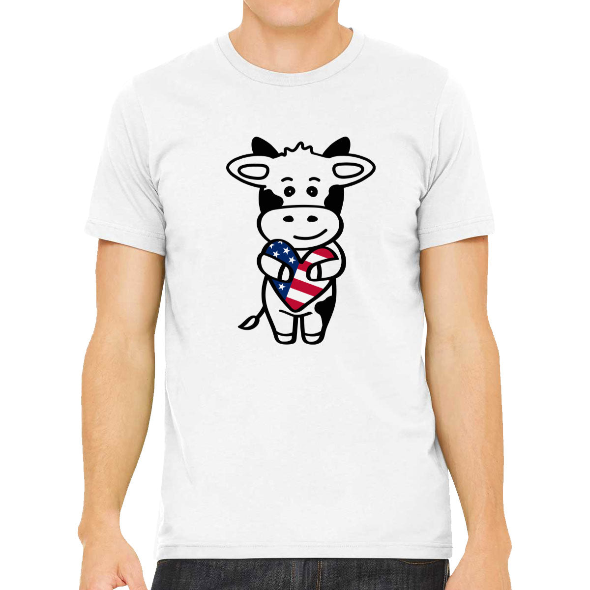 American Cow Patriotic Men's T-shirt