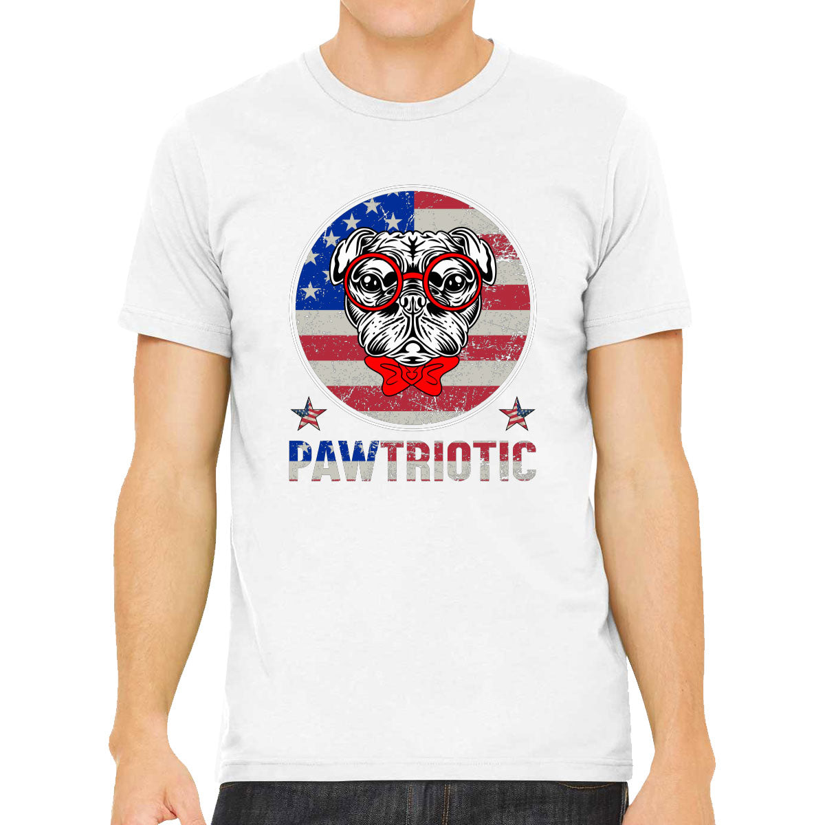 Bulldog Pawtriotic Patriotic Men's T-shirt