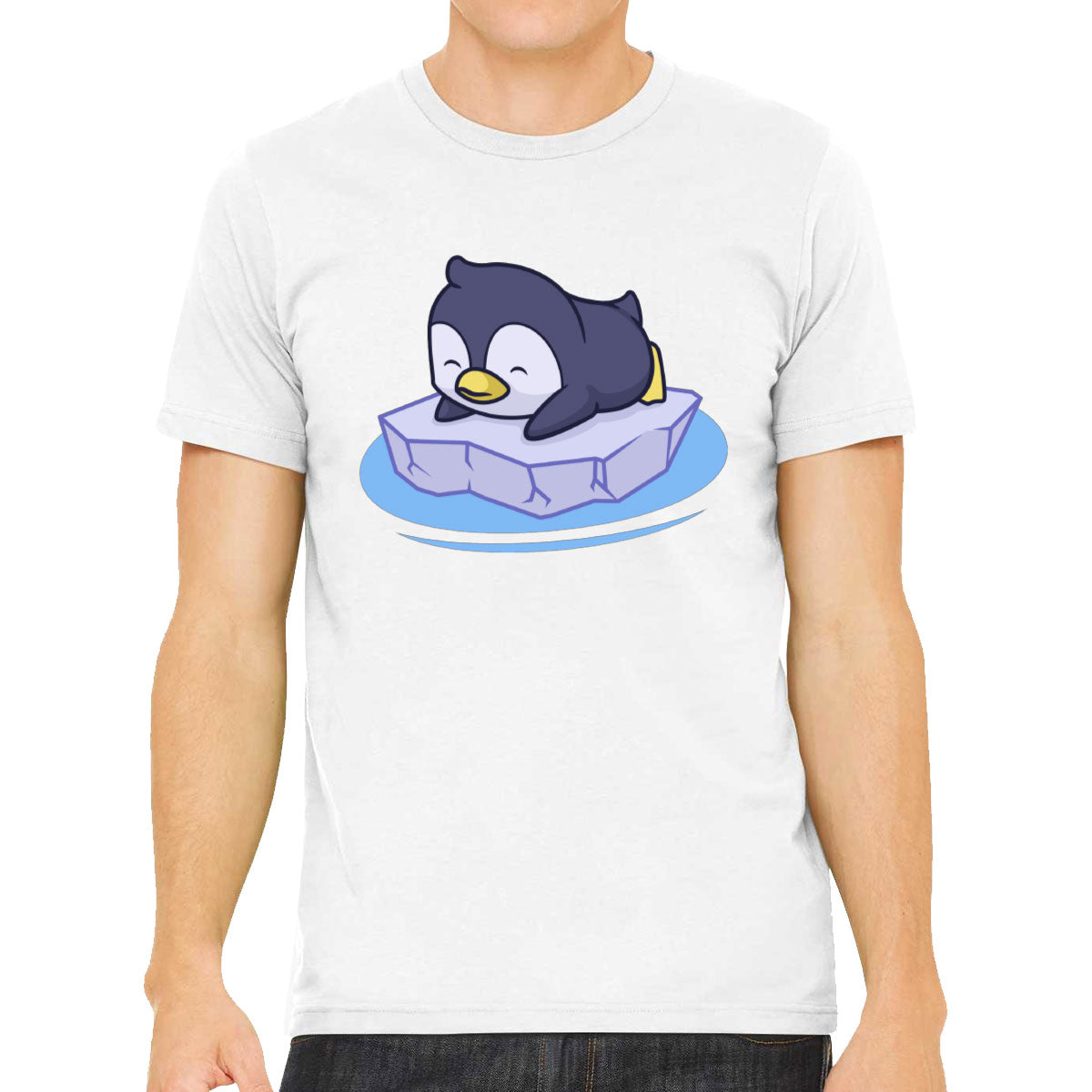 Penguin On Ice Block Men's T-shirt