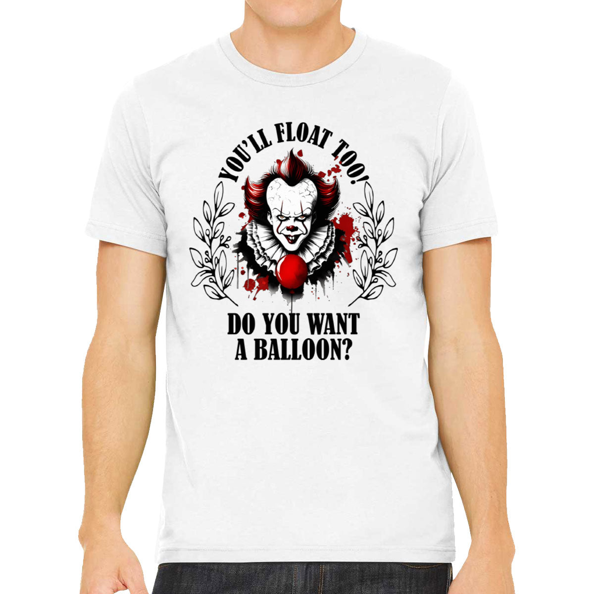 Pennywise You'll Float Too Do You Want A Balloon? Halloween Men's T-shirt