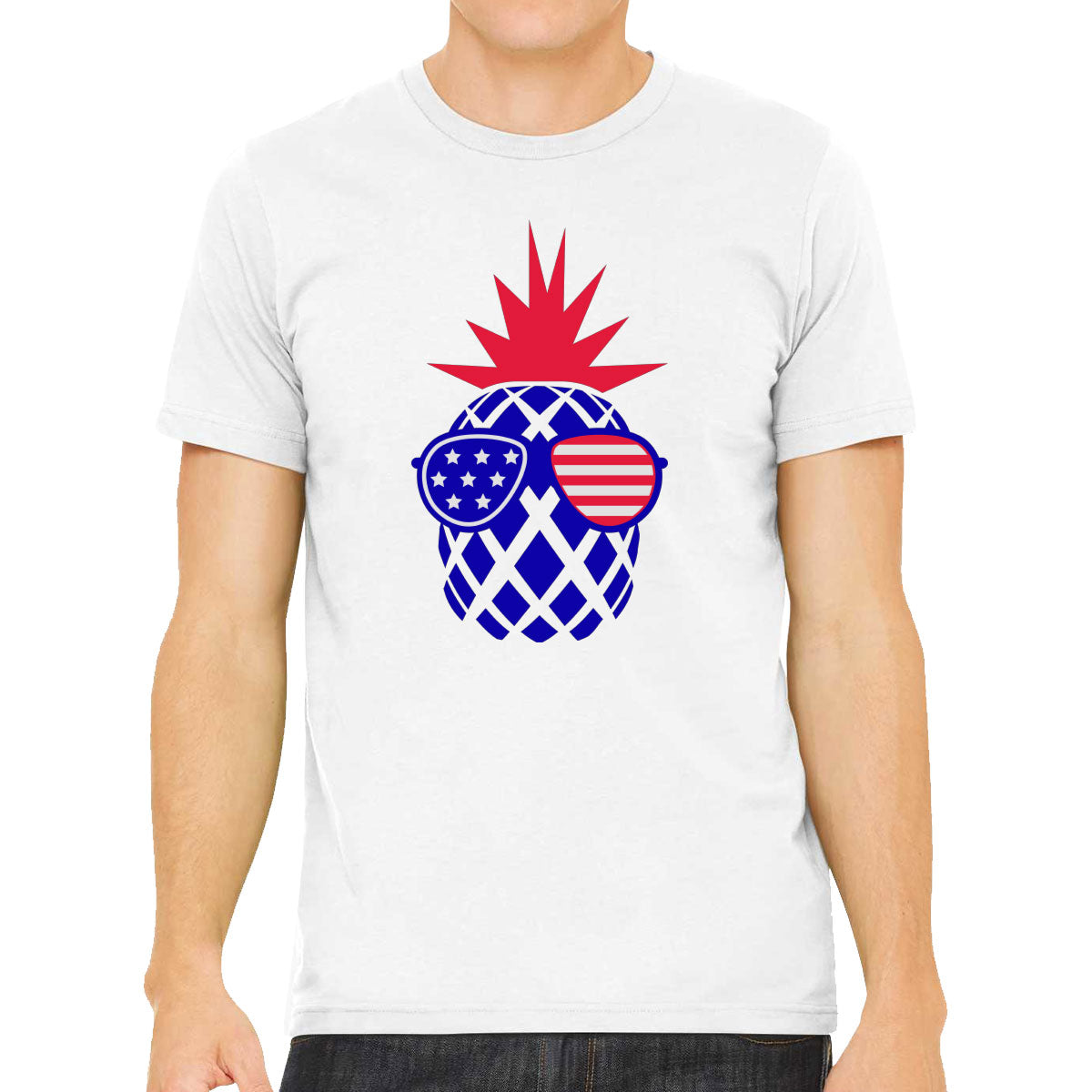 Pineapple America Patriotic Men's T-shirt